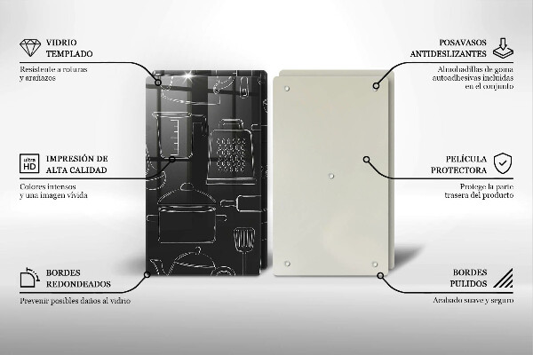 Glas Ceranfeldabdeckung Cartoon-Küchenzubehör