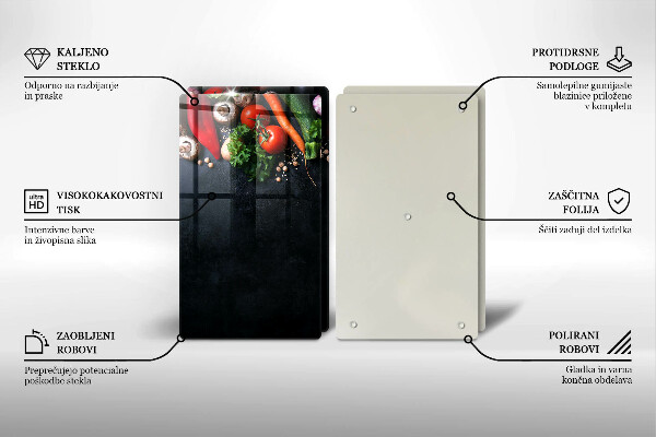 Glas Ceranfeldabdeckung Buntes Gemüse