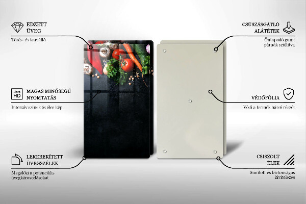 Glas Ceranfeldabdeckung Buntes Gemüse