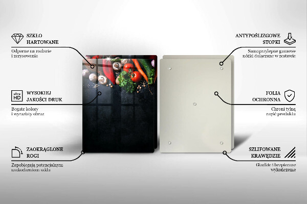 Glas Ceranfeldabdeckung Buntes Gemüse