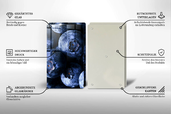 Glas Ceranfeldabdeckung Nahaufnahme von Beeren