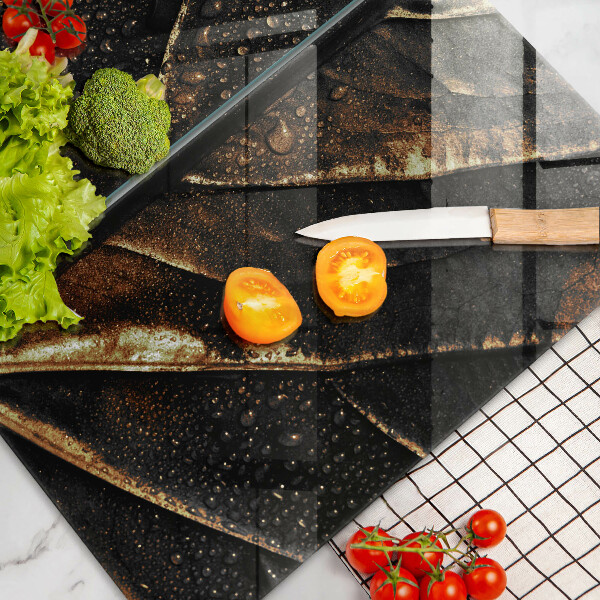 Glas Ceranfeldabdeckung Gold Blatt