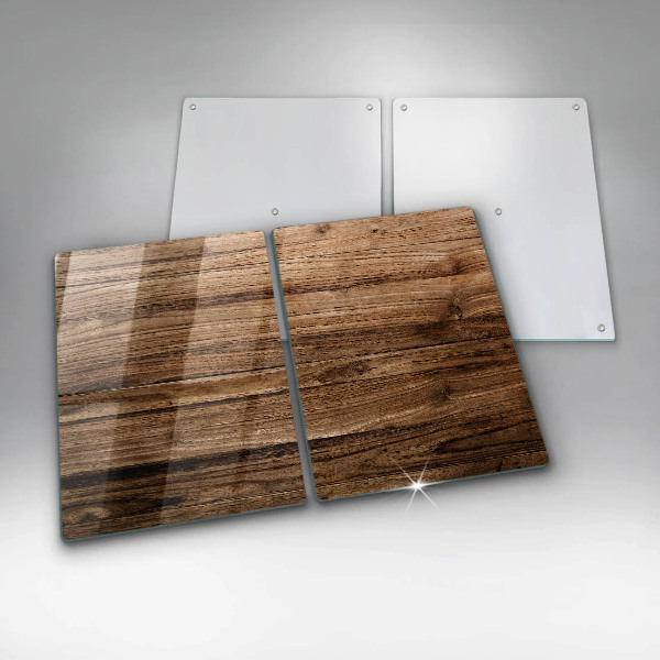 Glas Ceranfeldabdeckung Holzstruktur