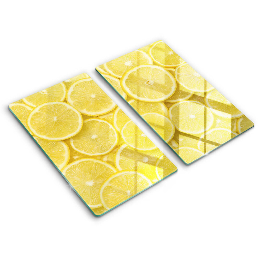 Glas Herdabdeckplatte Zitronenfrucht