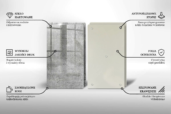Glas Ceranfeldabdeckung Betonstruktur