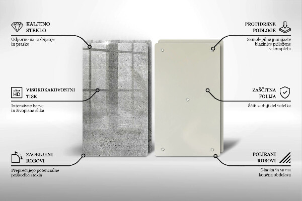 Glas Ceranfeldabdeckung Betonstruktur