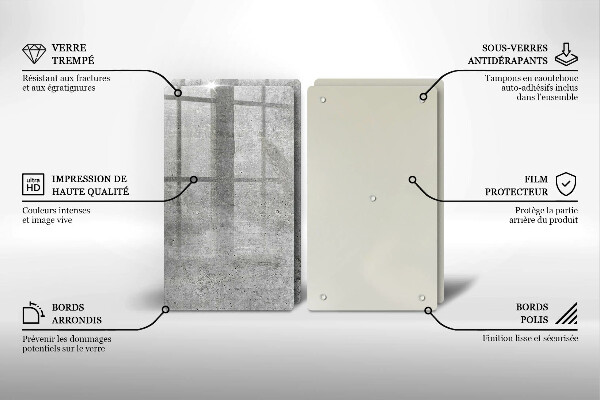 Glas Ceranfeldabdeckung Betonstruktur