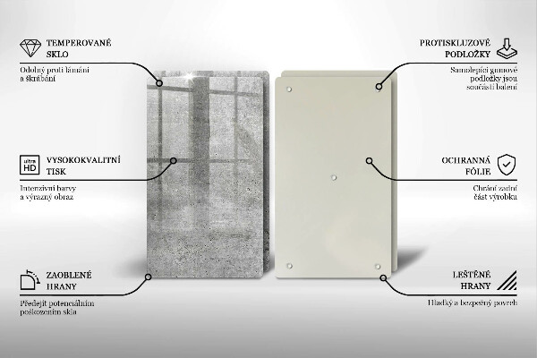 Glas Ceranfeldabdeckung Betonstruktur