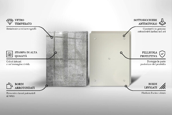 Glas Ceranfeldabdeckung Betonstruktur