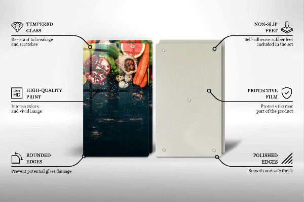 Glas Ceranfeldabdeckung Früchte und Gemüse