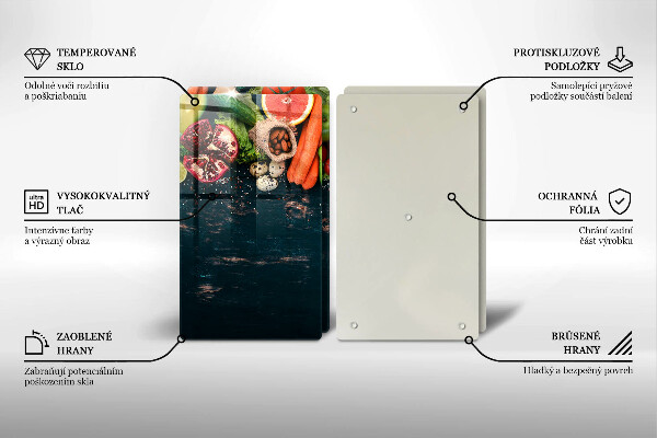 Glas Ceranfeldabdeckung Früchte und Gemüse