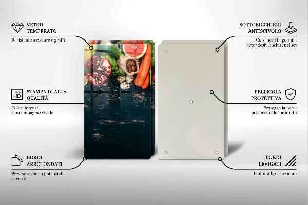 Glas Ceranfeldabdeckung Früchte und Gemüse