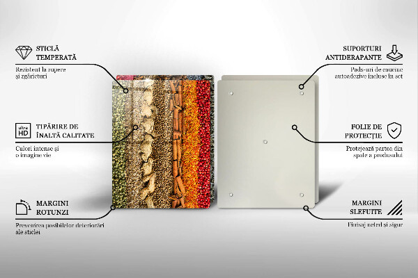 Glas Ceranfeldabdeckung Bunte Gewürze