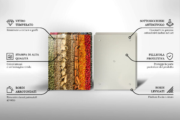 Glas Ceranfeldabdeckung Bunte Gewürze
