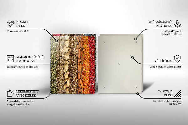 Glas Ceranfeldabdeckung Bunte Gewürze