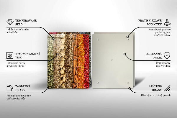 Glas Ceranfeldabdeckung Bunte Gewürze