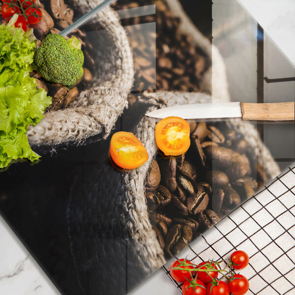 Glas Ceranfeldabdeckung Säcke mit Kaffeebohnen