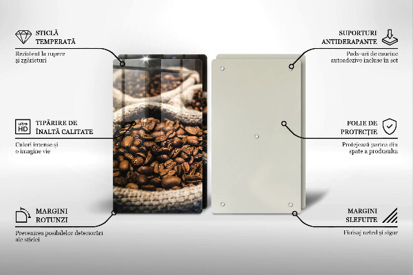 Glas Ceranfeldabdeckung Säcke mit Kaffeebohnen