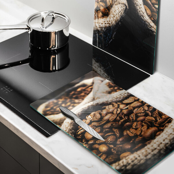 Glas Ceranfeldabdeckung Säcke mit Kaffeebohnen
