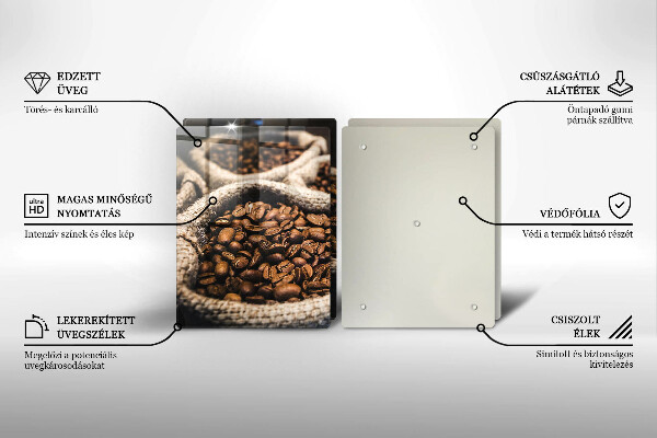 Glas Ceranfeldabdeckung Säcke mit Kaffeebohnen
