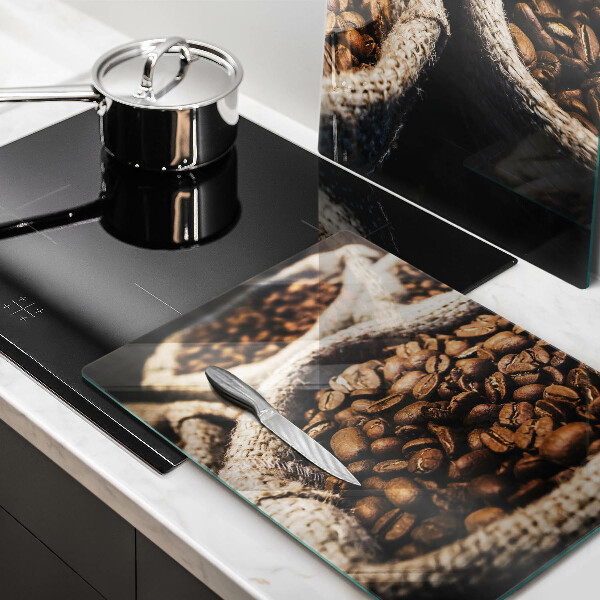 Glas Ceranfeldabdeckung Säcke mit Kaffeebohnen