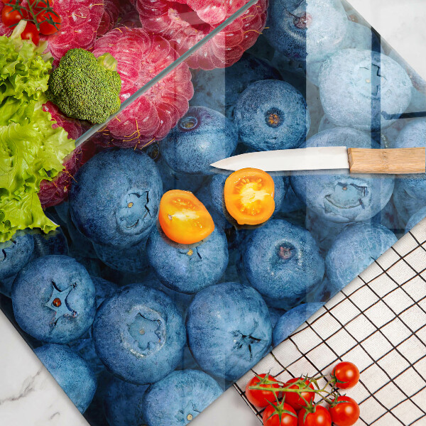 Glas Ceranfeldabdeckung Himbeer- und Blaubeerfrüchte