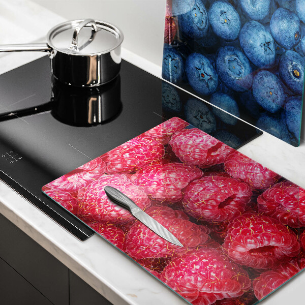 Glas Ceranfeldabdeckung Himbeer- und Blaubeerfrüchte