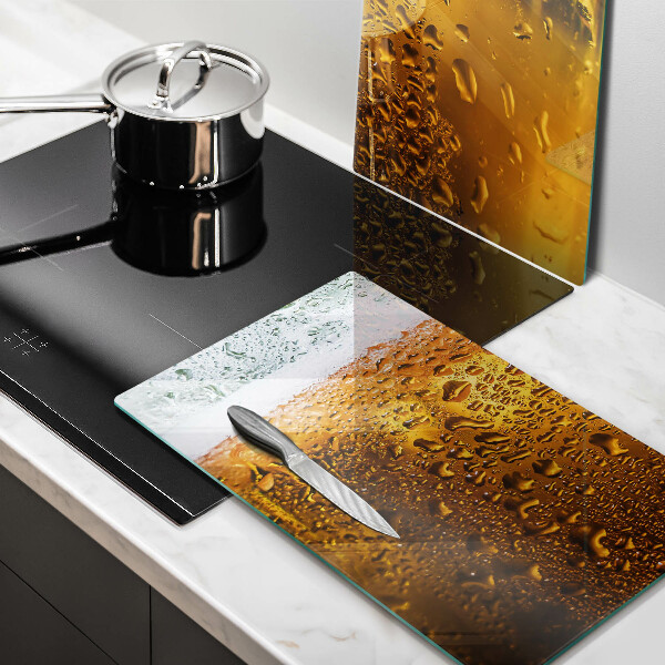 Glas Ceranfeldabdeckung Nasses Glas Bier