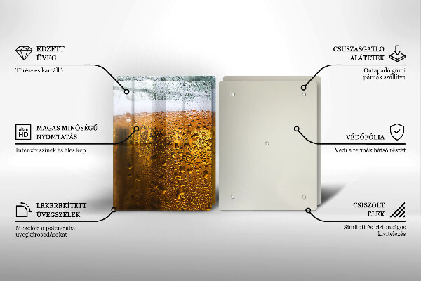 Glas Ceranfeldabdeckung Nasses Glas Bier