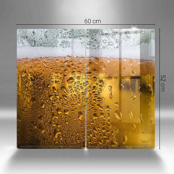 Glas Ceranfeldabdeckung Nasses Glas Bier