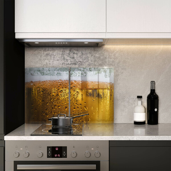 Glas Ceranfeldabdeckung Nasses Glas Bier