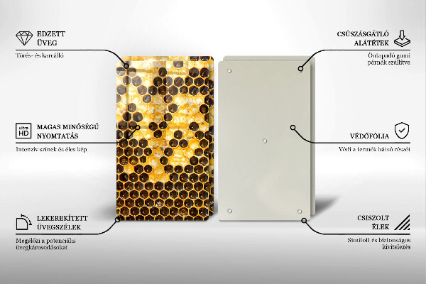 Glas Ceranfeldabdeckung Bienenwabe