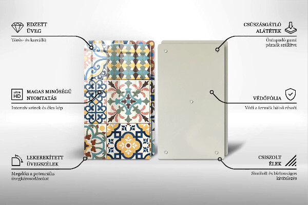 Glas Herdabdeckplatte Dekorative Fliesen