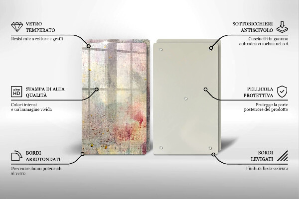 Glas Herdabdeckplatte Malen Sie den Texturhintergrund