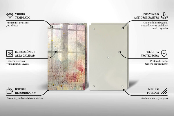 Glas Herdabdeckplatte Malen Sie den Texturhintergrund