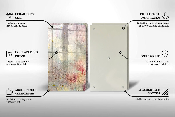 Glas Herdabdeckplatte Malen Sie den Texturhintergrund