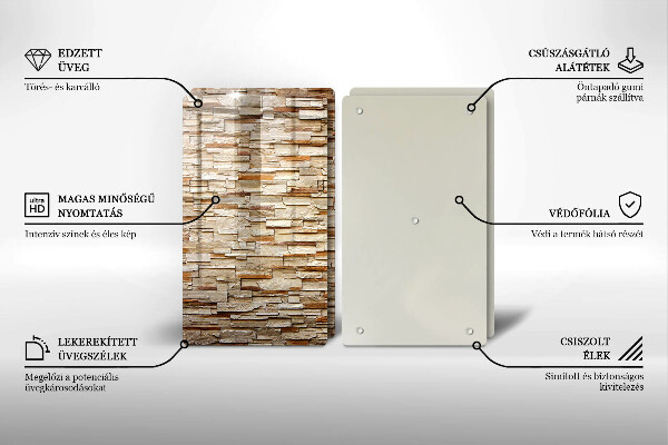 Glas Herdabdeckplatte Textur von dekorativen Steinen