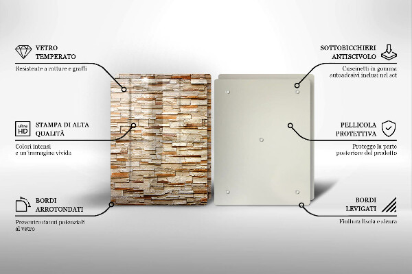 Glas Herdabdeckplatte Textur von dekorativen Steinen