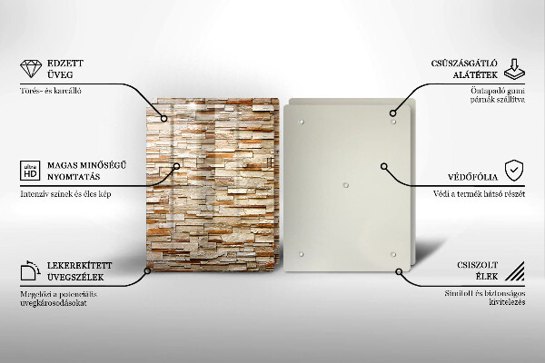 Glas Herdabdeckplatte Textur von dekorativen Steinen