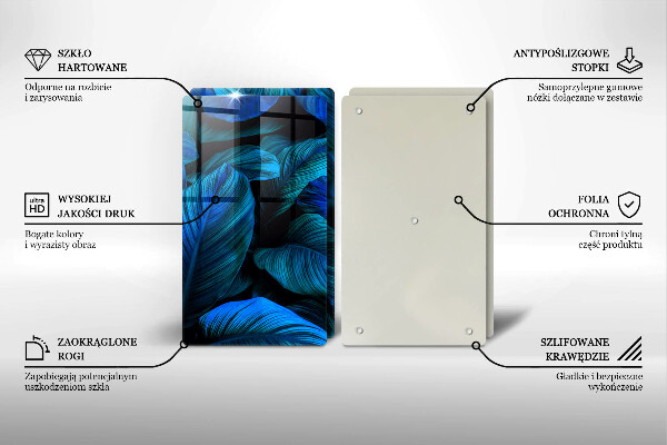 Glas Herdabdeckplatte Blätter der Dschungelvegetation