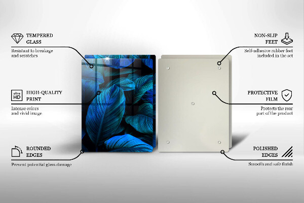 Glas Herdabdeckplatte Blätter der Dschungelvegetation