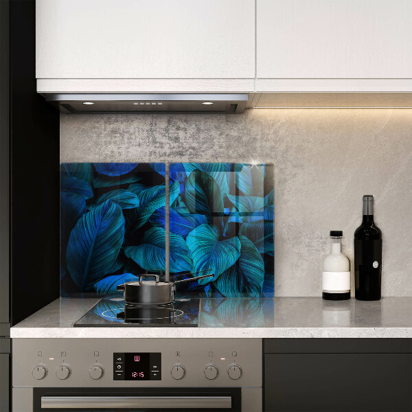 Glas Herdabdeckplatte Blätter der Dschungelvegetation