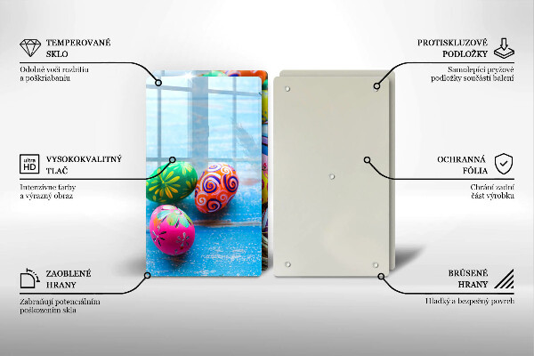 Glas Herdabdeckplatte Ostereier Ostereier