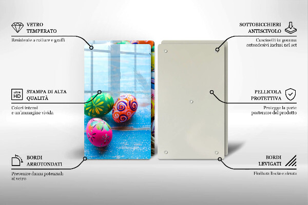 Glas Herdabdeckplatte Ostereier Ostereier