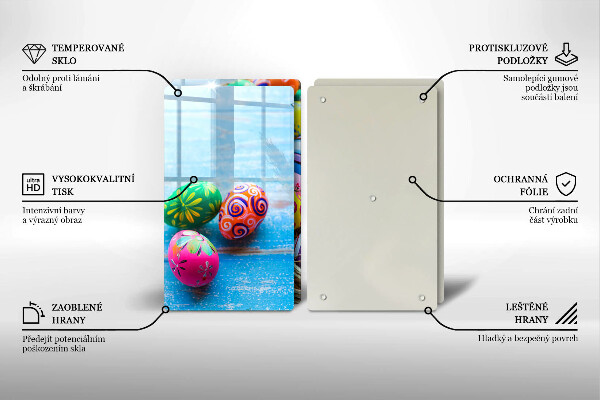 Glas Herdabdeckplatte Ostereier Ostereier