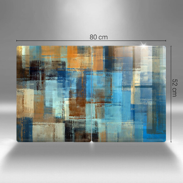 Glas Herdabdeckplatte Gemalter Hintergrund