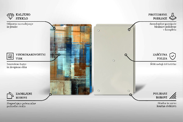 Glas Herdabdeckplatte Gemalter Hintergrund