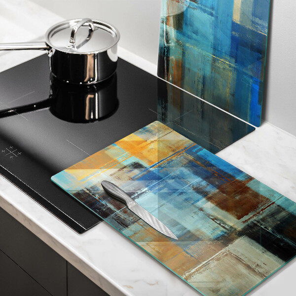 Glas Herdabdeckplatte Gemalter Hintergrund
