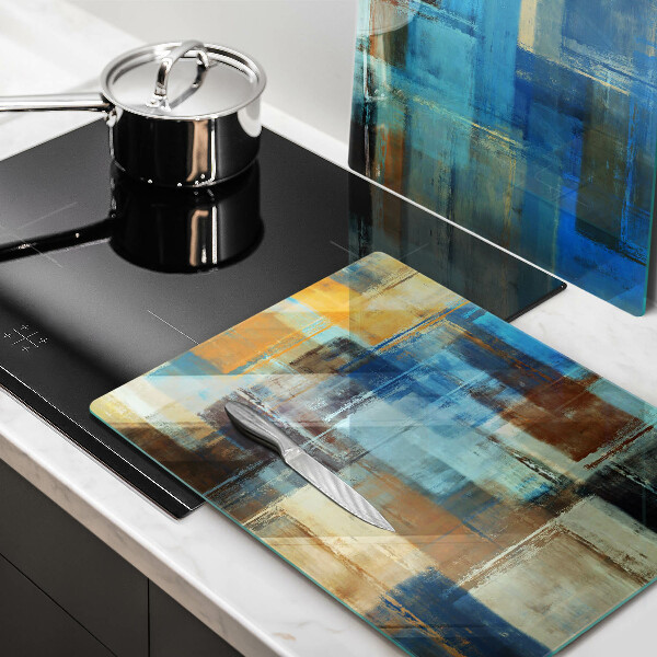 Glas Herdabdeckplatte Gemalter Hintergrund
