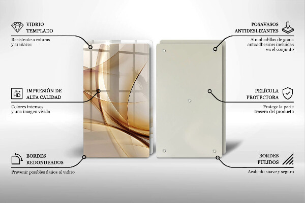 Glas Herdabdeckplatte Abstrakte Formen